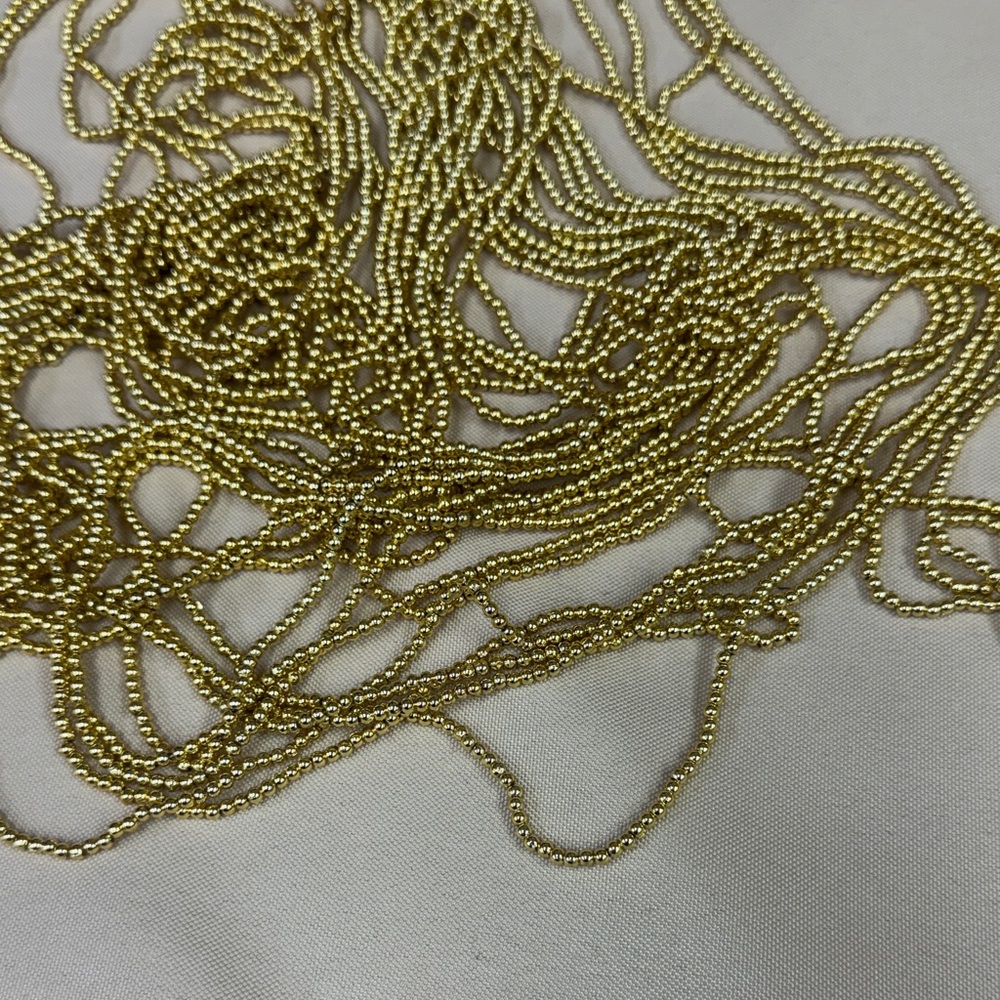 Gold Beaded stretch cording multiple uses all new - Picture 3 of 5